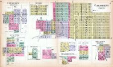 Cherokee, Opolis, Caldwell, McCune, Monmouth, Lone Oak, Brazelton, Mulberry Grove, East Pittsburg, Arcadia, Kansas State Atlas 1887